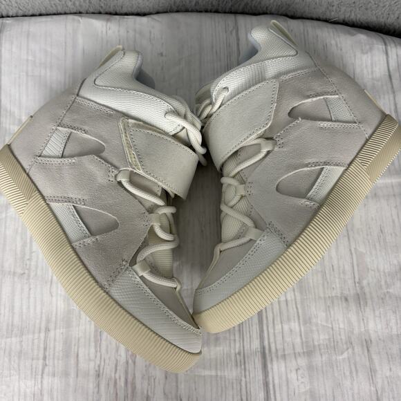 Sorel Womens sz 7 Out N About Hidden Wedge Leather Sneaker Bootie White Sea Salt - Picture 10 of 16